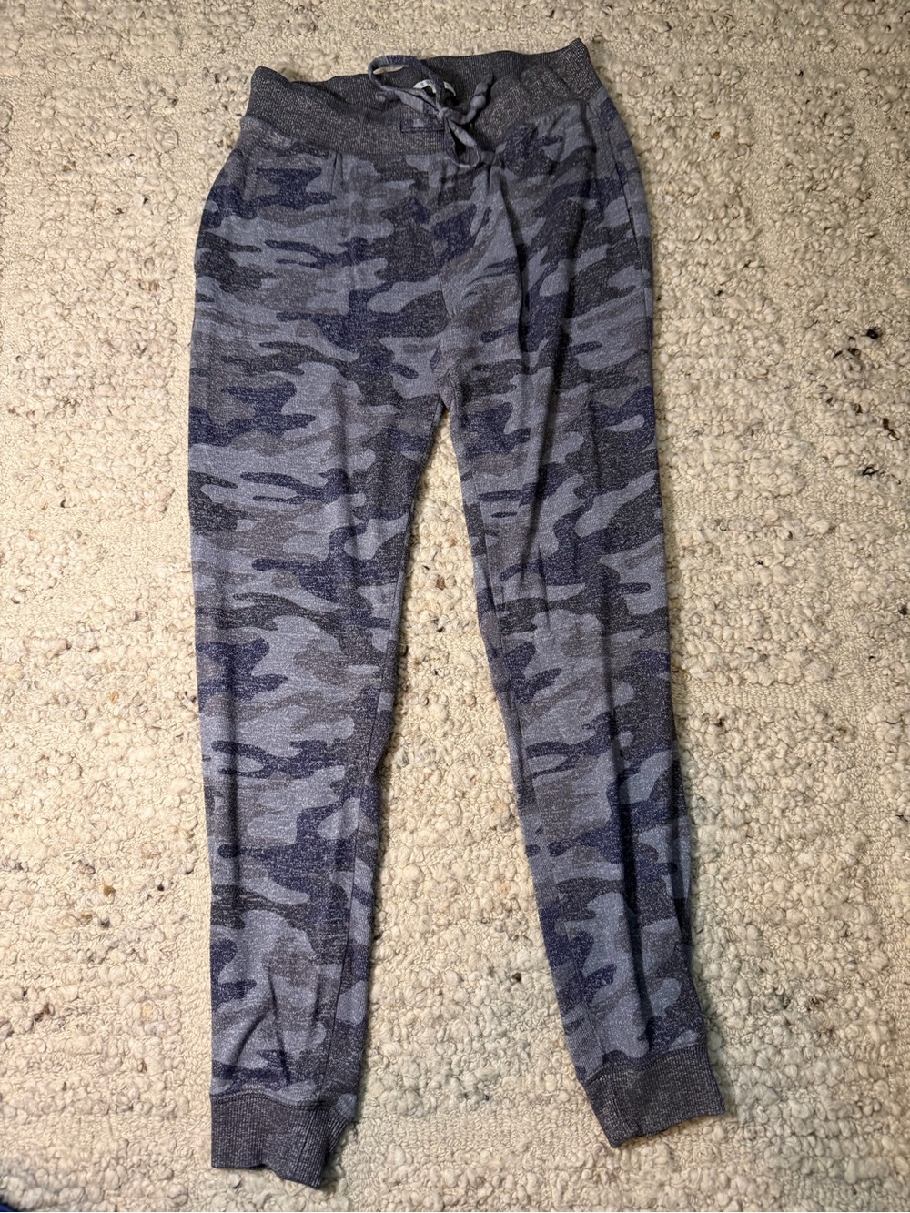 Z Supply Blue & Gray Terry Camo Joggers